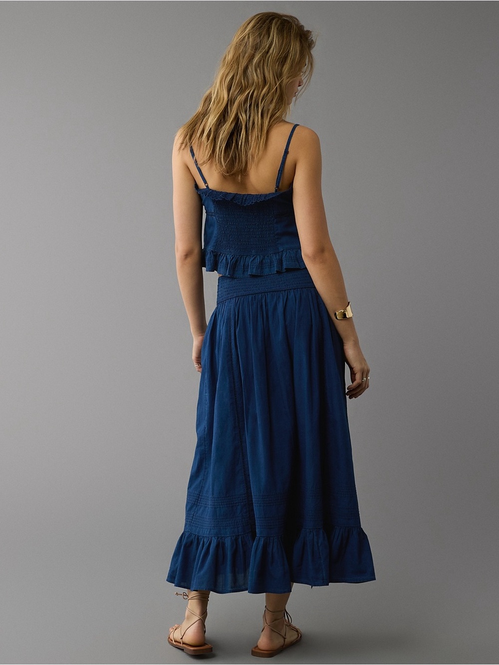 AE - High Waist Ruffle Maxi Skirt - Picture 3 of 15
